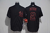 New York Yankees #2 Derek Jeter Black Fashion Cool Base Stitched Jersey,baseball caps,new era cap wholesale,wholesale hats